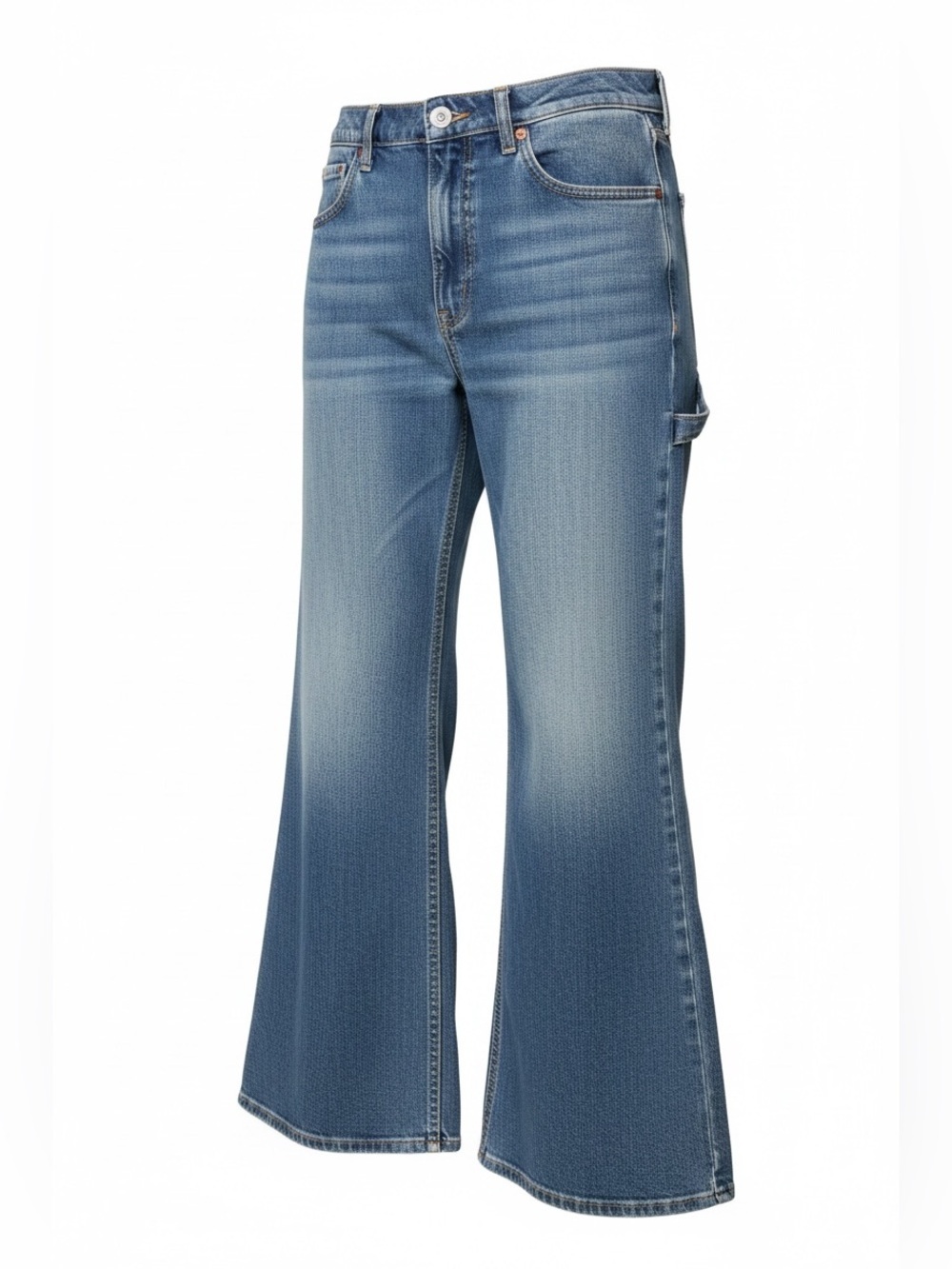 Levi's Ribcage Bell High Rise Flare Jeans Light Wash Size 31x32 Zipper Back Pock